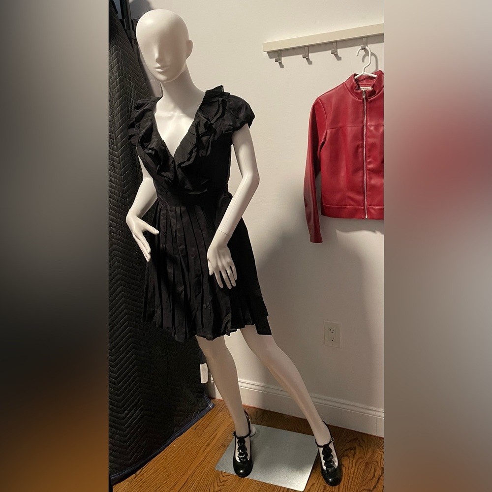 Forever 21 black wrap-tie dress, size small